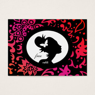 Salon VIP Club Card Butterfly Woman Colourful