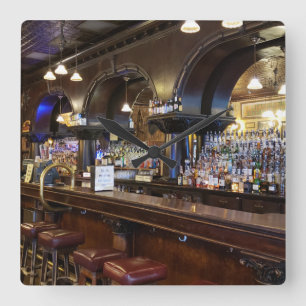 Saloon No 10 in Deadwood, South Dakota Square Wall Clock