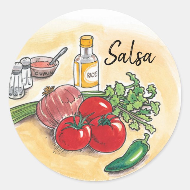 Salsa Ball Canning Label (Front)