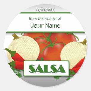 Salsa Canning Custom Sticker Label