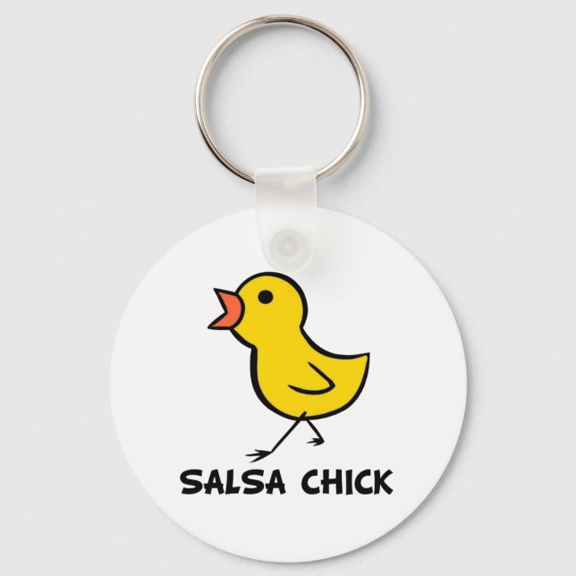 Salsa Chick Keychain (Front)