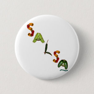 Salsa Chilli Peppers 6 Cm Round Badge