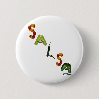 Salsa Chilli Peppers 6 Cm Round Badge