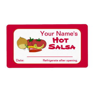 Salsa Custom Canning Jar Stickers Personalised