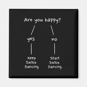 Salsa Dance Are You Happy Dancing Latin Dancer Sal Magnet
