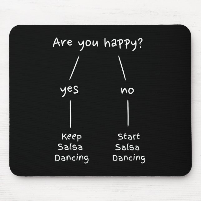 Salsa Dance Are You Happy Dancing Latin Dancer Sal Mouse Pad (Front)
