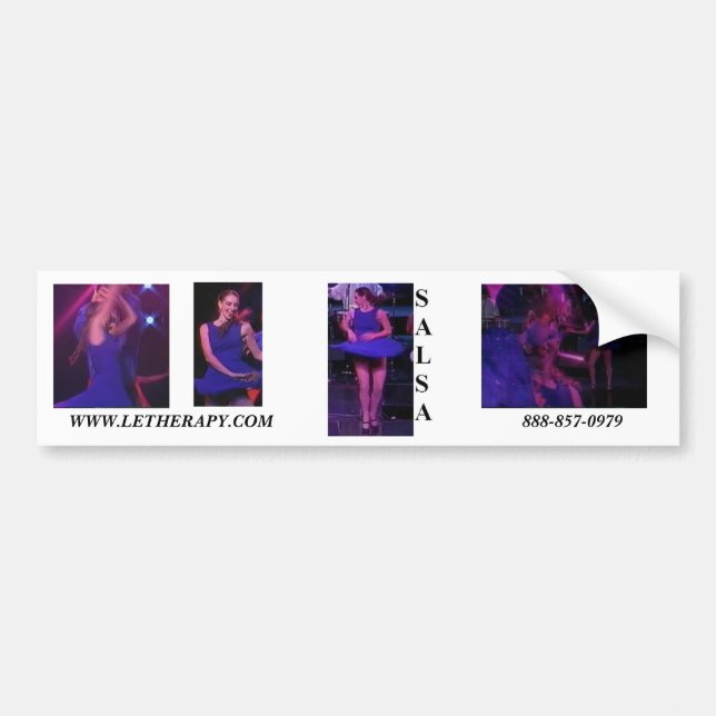 SALSA DANCE IMAGES BUMPER STICKER (Front)