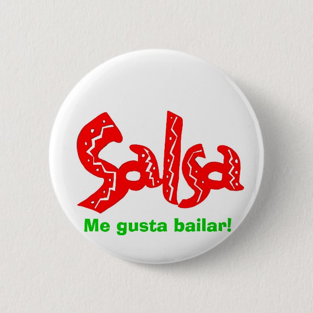 Salsa Dance Logo 6 Cm Round Badge (Front)