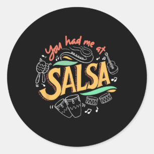 Salsa Dance Love Salsa Dance Dancer Gifts Dancing Classic Round Sticker
