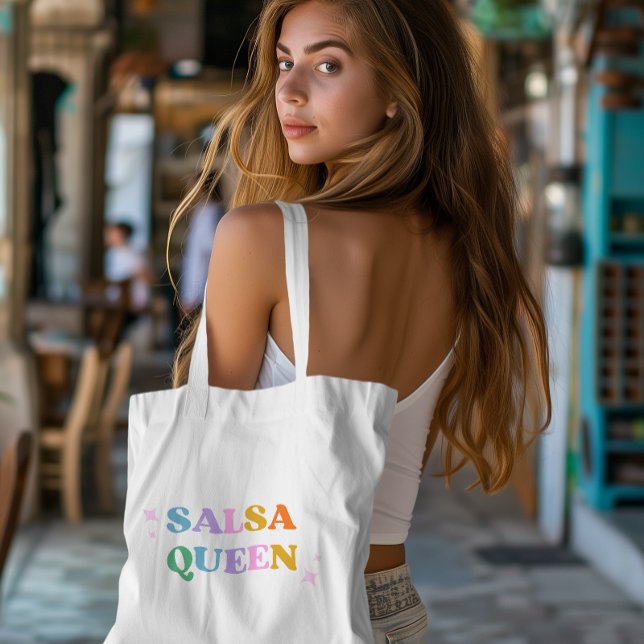 salsa dance queen latin modern simple  tote bag (Creator Uploaded)