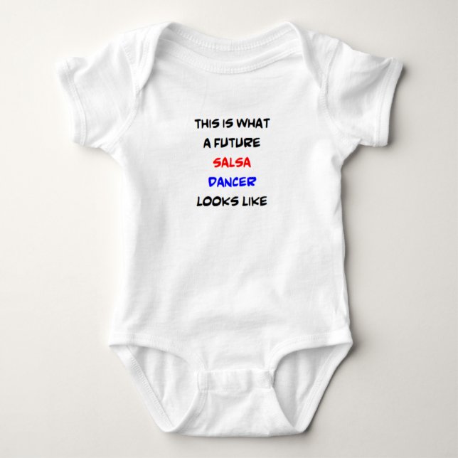 salsa dancer, future baby bodysuit (Front)