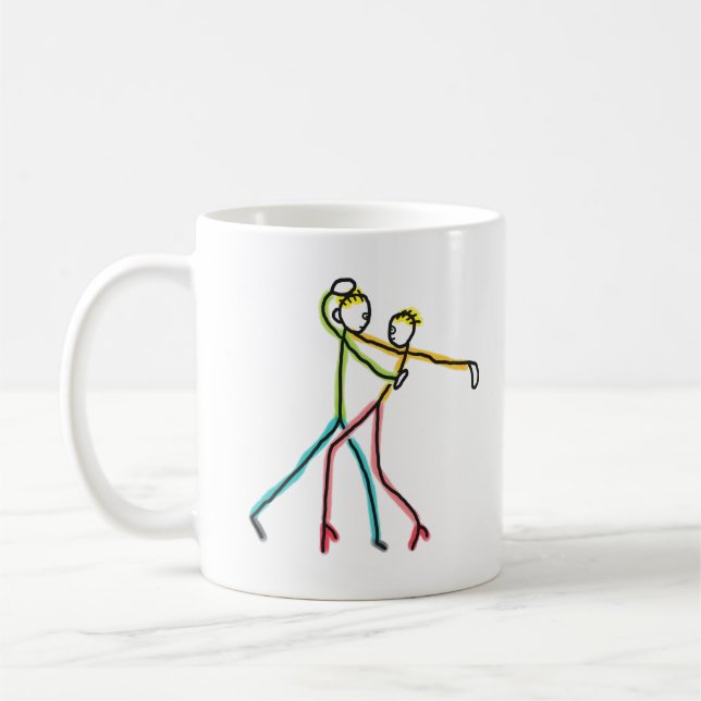 Salsa Dancing Figures Coffee Mug (Left)