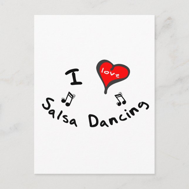 Salsa Dancing Gifts - I Heart Salsa Dancing Postcard (Front)