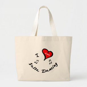 Salsa Dancing Items - I Heart Salsa Dancing Large Tote Bag