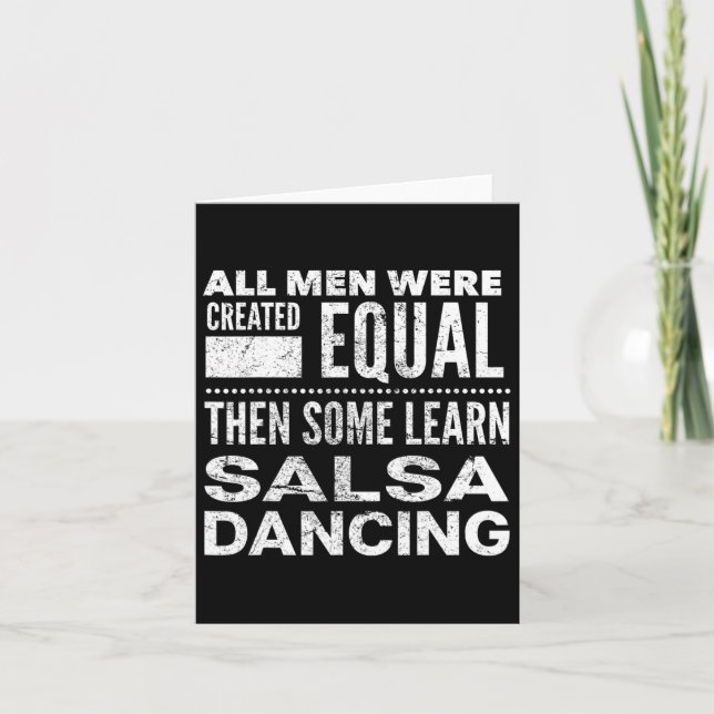 Salsa Dancing Latin Lover Dancers Fun Statement Al Card (Front)