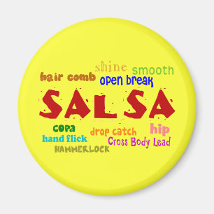 Salsa Dancing Lovers Dance Moves and Terms Magnet
