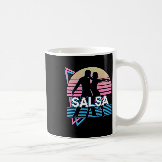 Salsa Dancing Salsa Dancer Retro  Coffee Mug (Right)
