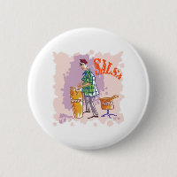 Salsa Drummer round button