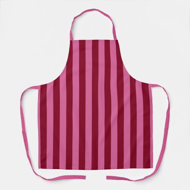 Salsa Flamingo Pink Stripe Apron (Front)