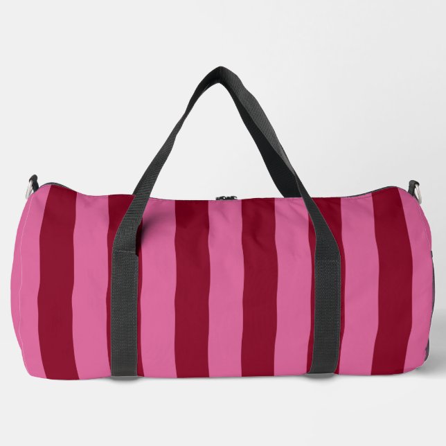 Salsa Flamingo Pink Stripe Duffle Bag (Front)