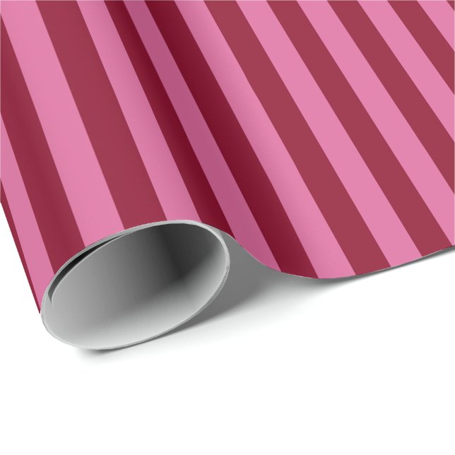 Salsa Flamingo Pink Stripe Wrapping Paper (Roll Corner)