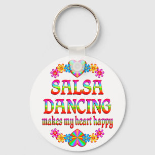 Salsa Heart Happy Key Ring