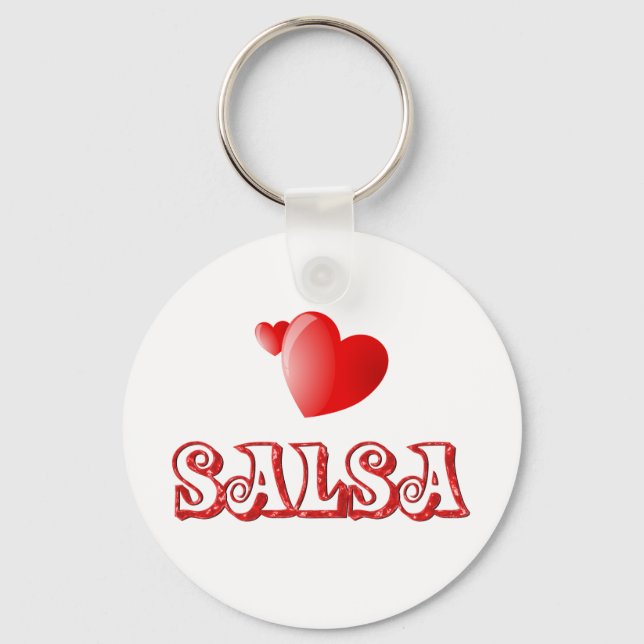 Salsa Hearts Key Ring (Front)