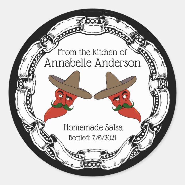 Salsa Label Personalise Date (Front)