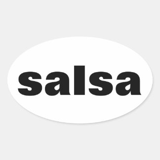 salsa oval sticker
