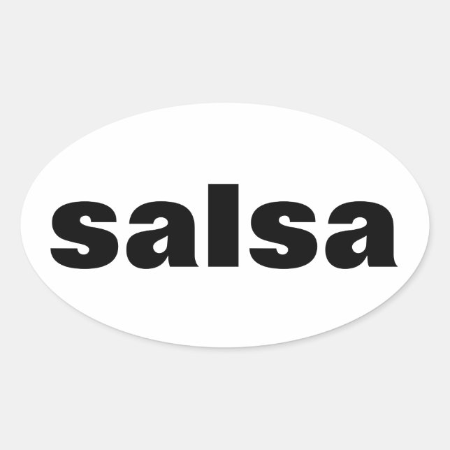 salsa oval sticker (Front)