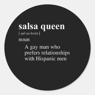 SALSA QUEEN DEFINITION CLASSIC ROUND STICKER
