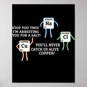 Salt And Copper Periodic Table Police Pun Poster