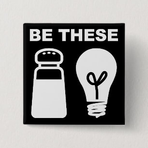 Salt and Light Christian Button Badge Pin