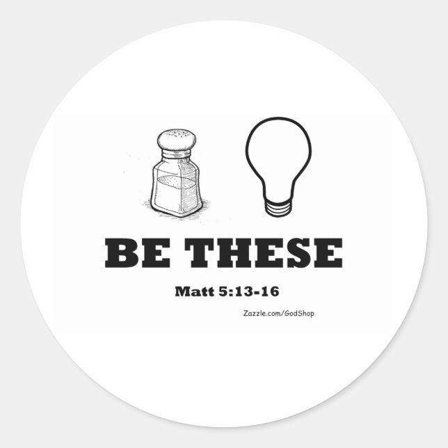 Salt and Light Classic Round Sticker (Front)