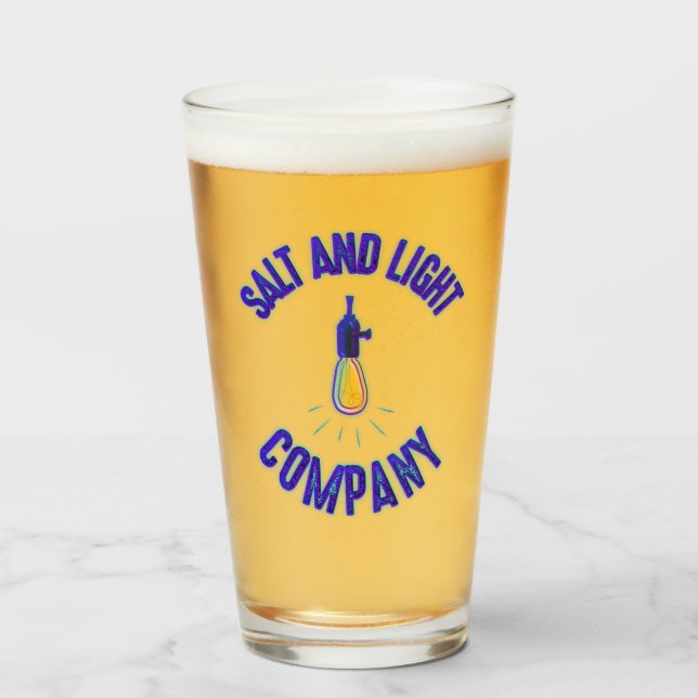Salt and Light Company drinking glass (Front Filled)