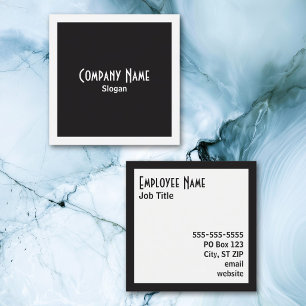 Salt and Pepper Borders and Squares Square Business Card