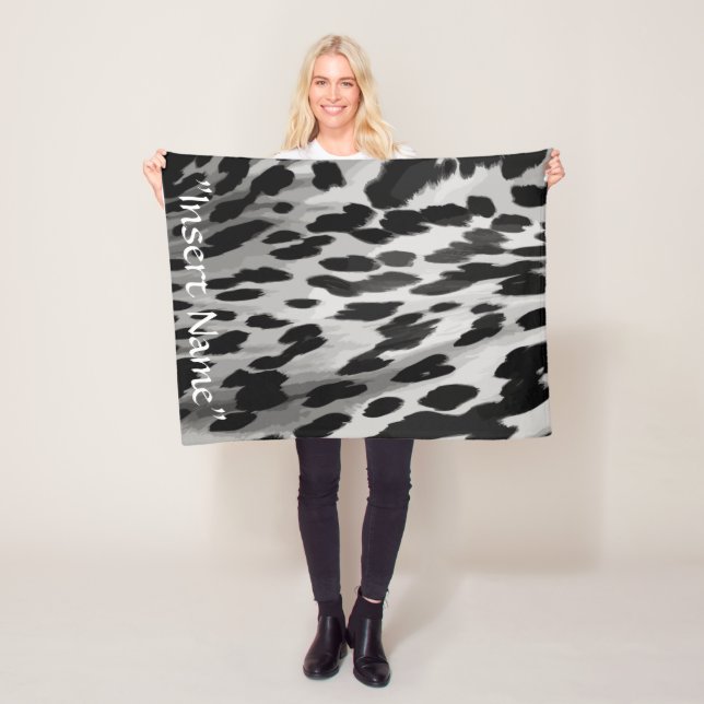 Salt and Pepper Hide Fleece Blanket (In Situ)