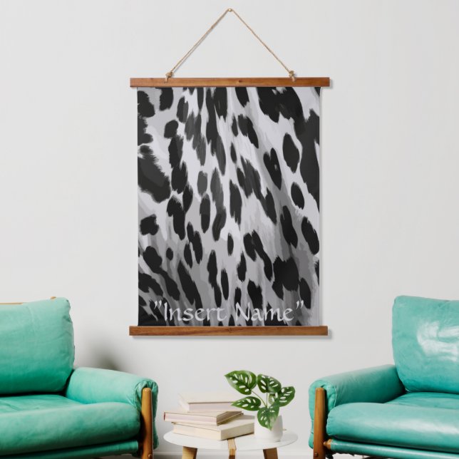 Salt and Pepper Hide Hanging Tapestry (Living Room)