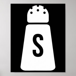 Salt And Pepper Shakers Funny Couple Matching Hall Poster