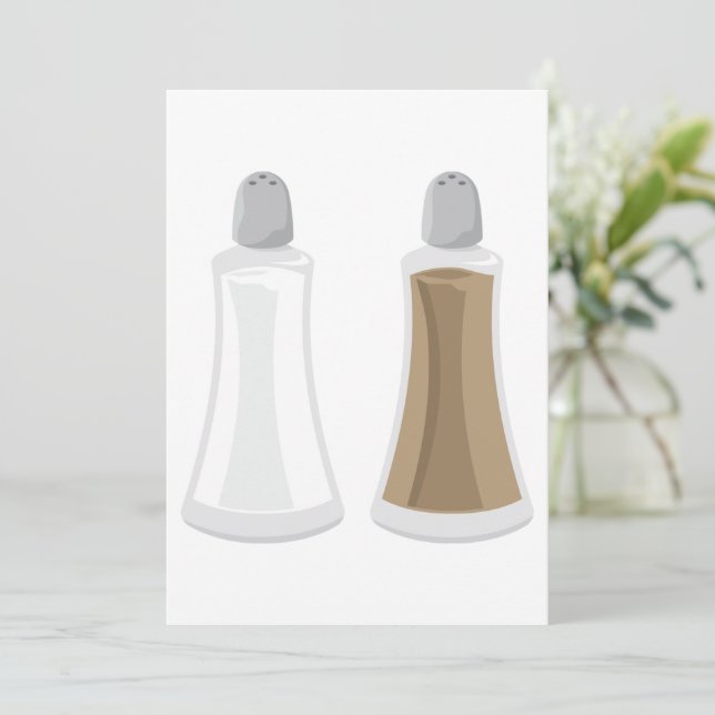 Salt And Pepper Shakers Invitation (Standing Front)