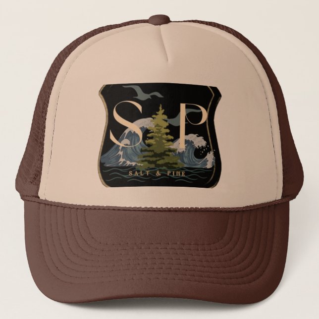 Salt And Pine Nature Service  Trucker Hat (Front)