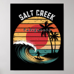 Salt Creek Beach California Beach Surfing Poster