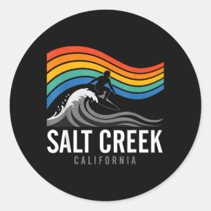 Salt Creek Beach California Surfboarder Surfing Classic Round Sticker