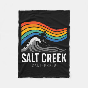 Salt Creek Beach California Surfboarder Surfing Fleece Blanket