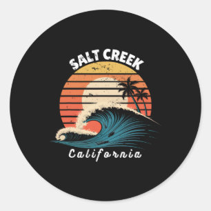 Salt Creek Beach California Women Men Surfboarding Classic Round Sticker