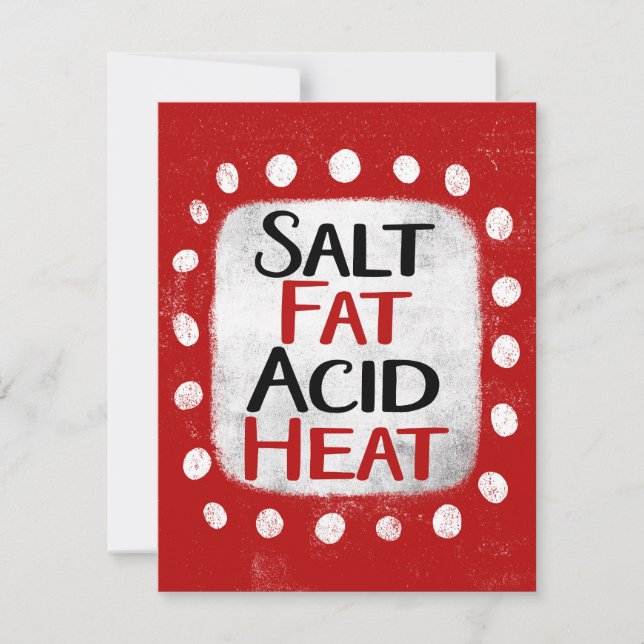 Salt Fat Acid Heat Greeting Card (Front)