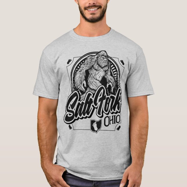 Salt Fork Bigfoot - black print T-Shirt (Front)