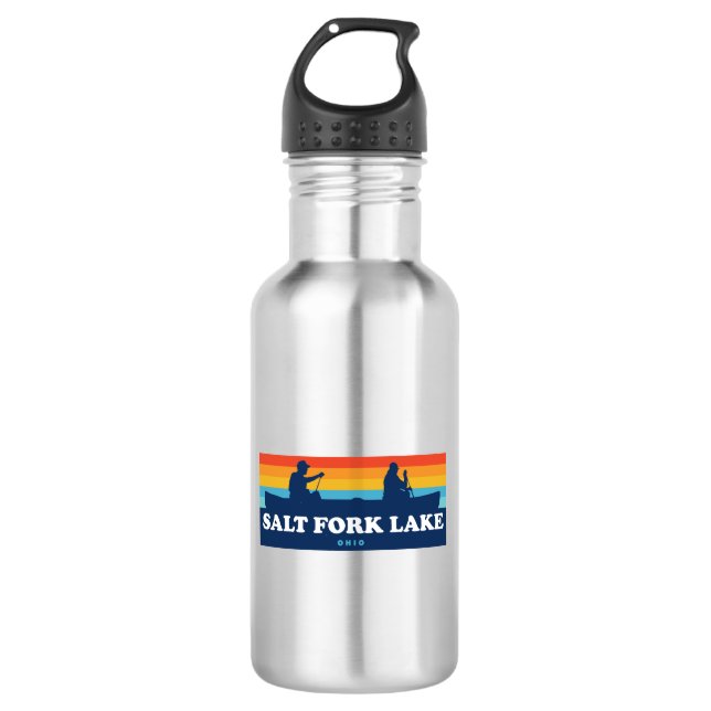 Salt Fork Lake Ohio Canoe 532 Ml Water Bottle (Front)