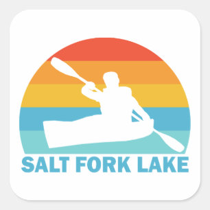 Salt Fork Lake Ohio Kayak Square Sticker