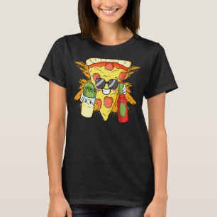 Salt Hot Sauce Pizza Sunglass Cheesy Hawaiian Toma T-Shirt